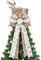 Christmas Tree Topper - Shiny Sequins Top Hat with Bow (Gold)